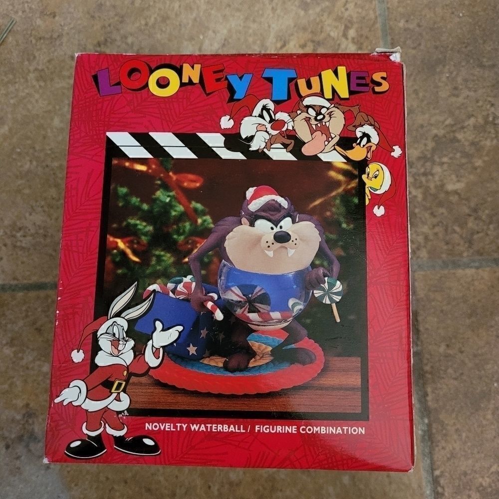 Loony toons Tasmanian devil Vintage snow globe